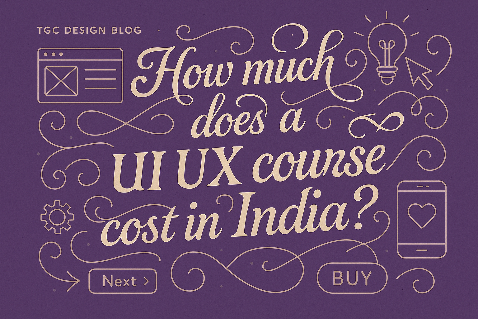 How much does a UI UX course cost in India?